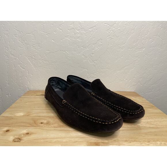 Calvin Klein Menton Suede Dark Brown Men’s Loafers Size 10M Preppy 34F9026-DBN - Picture 1 of 8